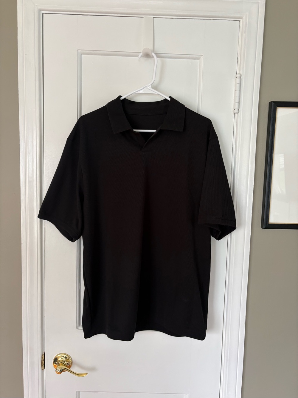 Lululemon Textured Mesh Short-Sleeve Polo Shirt